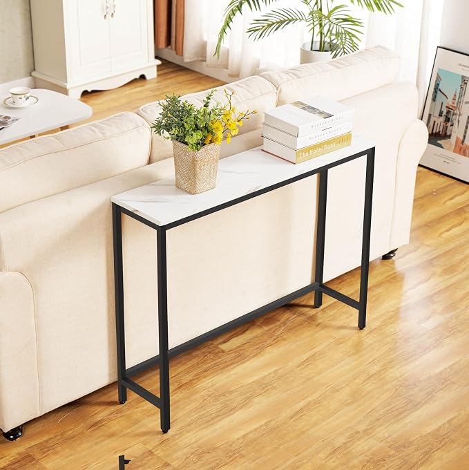 loglus Console Table for Entryway, Faux Marble MDF Sofa Table - Image 6