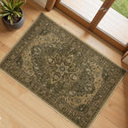 RELEANY Washable Area Rug, Small 2'x4', Water Repellent, Pet Friendly, Vintage by RELEANY