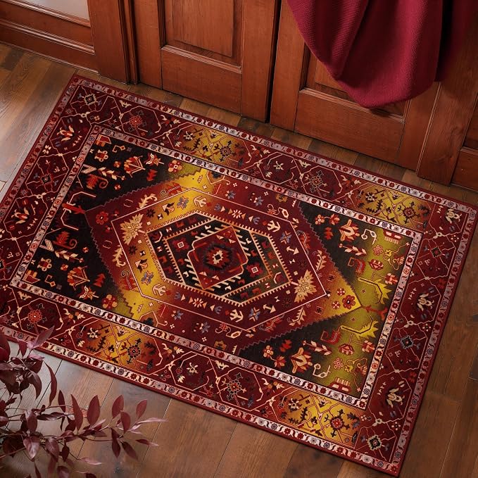 SERISSA 2x3 Washable Non Slip Boho Small Area Rug by SERISSAHomeDecorCollection