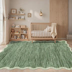 GarveeHome Scalloped Washable Rugs 9x12 Area Rug - Image 2