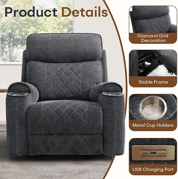 HAOMARKETS 2-Piece Electric Recliner Sofa Set - Image 4
