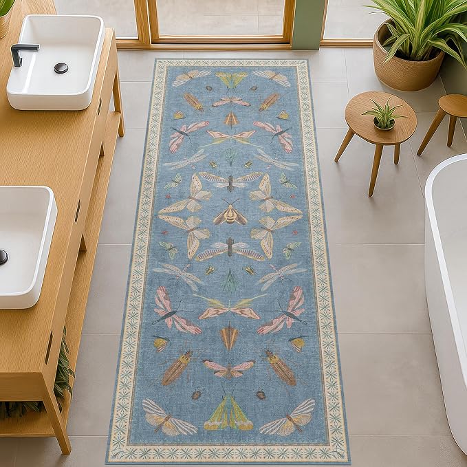 Boho Non Slip Kitchen Rug Runner by HazoHaus