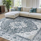 RELEANY Washable Area Rug, Water Repellent, Pet Friendly, Vintage Floral Boho - Image 2