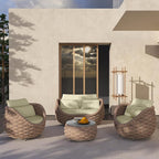 TWT 6-Piece Aluminum Patio Furniture Set, Olefin Rope Modern Outdoor - Image 4