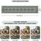 2x10 Hallway Runner Rug, Washable Vintage Retro Long Runner Rugs - Image 2