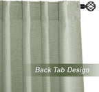 RYB HOME Linen Semi Sheer Curtains - Image 3