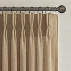 Rust Brown Pinch Pleated Thick Linen Curtains 90 Inches Long - Image 7