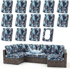 Waterproof Outdoor Cushion Covers, Stretch Patio Slipcovers | UV Resistant by hyha