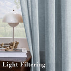 H.VERSAILTEX Linen Semi Sheer Curtains 96 inches Long Pair Set Linen Textured - Image 5