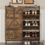 BORNOON Shoe Cabinet with 6 Flip Drawers Narrow Shoe Storage Cabinet Organizer - Image 5