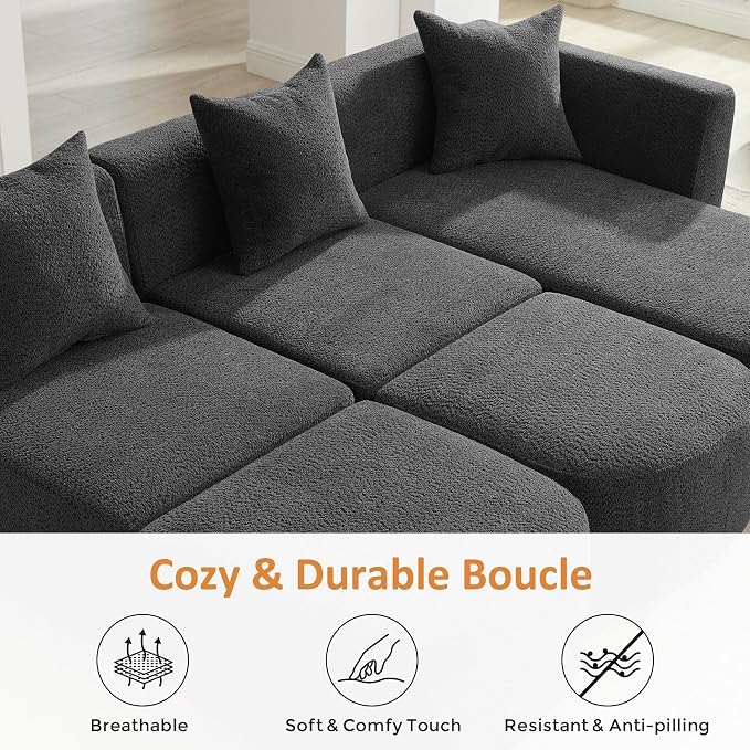 VANOMi 109.84" Modular Sectional Sofa - Image 5