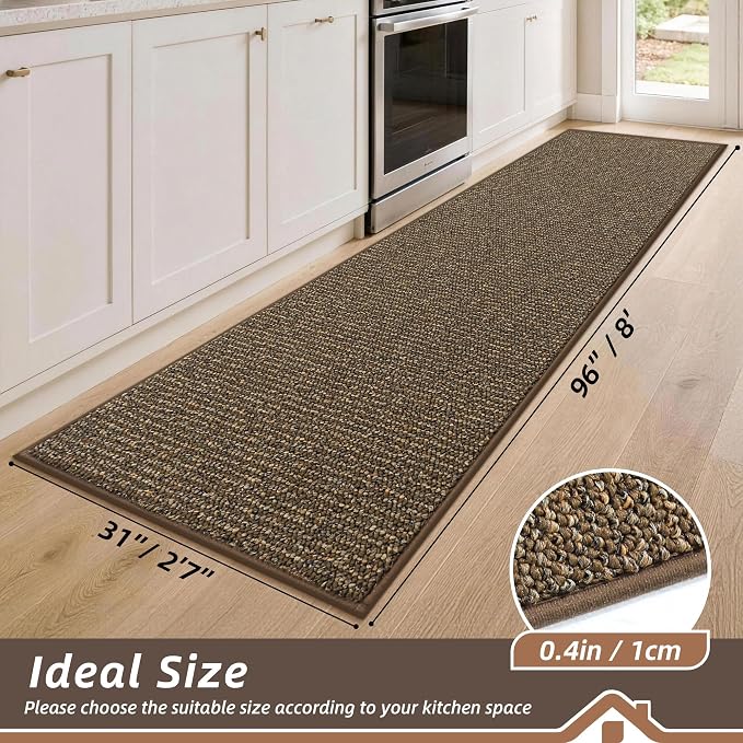 BEQHAUSE Kitchen Runner Rugs 31"x96", Kitchen Mats - Image 2