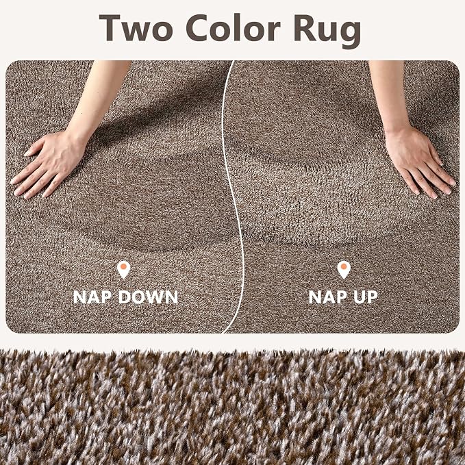 2x8 Coffee/White Runner Rug Washable Non-Slip - Image 9
