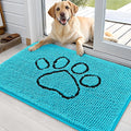 OLANLY Dog Door Mat for Muddy Paws 36x24, Paw Print Design Chenille Mud Mat | by OLANLY