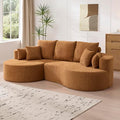 106'' Sectional Curved Sofa Sponge Couch by JJKFurniture-kevinplus