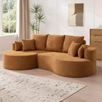 106'' Sectional Curved Sofa Sponge Couch by JJKFurniture-kevinplus