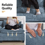 35‘’ Modern Chenille Cloud Sofa Ottoman, Rectangle Ottoman - Image 4