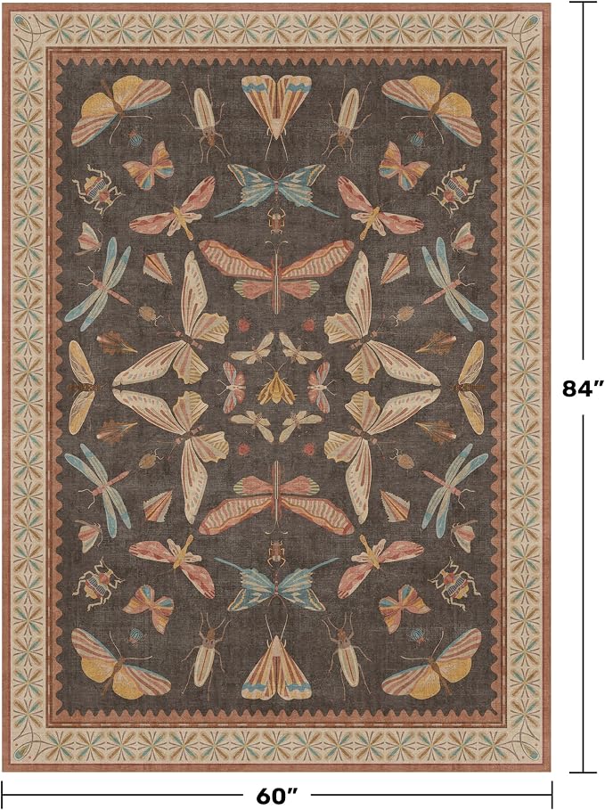 Washable Living Room Area Rug 5x7, Ultra Soft Carpet - Image 2