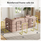 79in Convertible Sofa Bed, Corduroy Boneless Couch Bed, Futon Sleeper Sofa Pull - Image 7