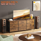 WLIVE 54''W Dresser for Bedroom, Dresser TV Stand for 55, 65 inch TV, Wide - Image 4