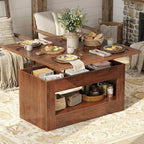 UNIQUITE 40" Lift Top Coffee Table, 4 in 1 Multi-Function Lift Coffee Tables - Image 7