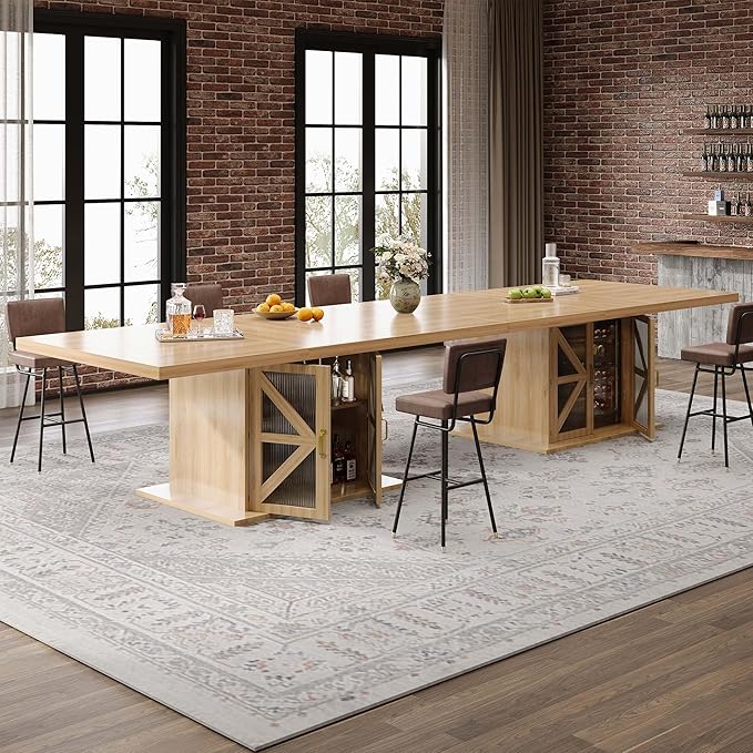 LVB Dining Table for 4-6, Modern Wood Dining Room Table, Farmhouse Rectangular - Image 3