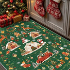 Christmas 3x4 Entryway Area Rugs: Winter Soft Rug - Image 4