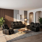 3-Piece Leather Power Recliner Sofa Set - Image 3