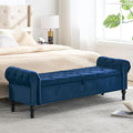 Storage Bench for Bedroom, Velvet 67" End of Bed Bench, King Size Bench by HOMYKA