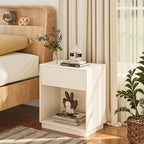 Fluted Nightstands Set of 2, Modern Bedside Table - Image 3