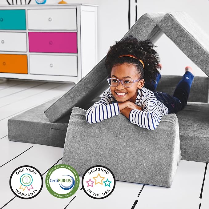 Yourigami Kids and Toddler Play Couch, Convertible Folding Sofa, Durable Foam - Image 6
