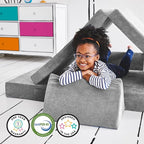 Yourigami Kids and Toddler Play Couch, Convertible Folding Sofa, Durable Foam - Image 6