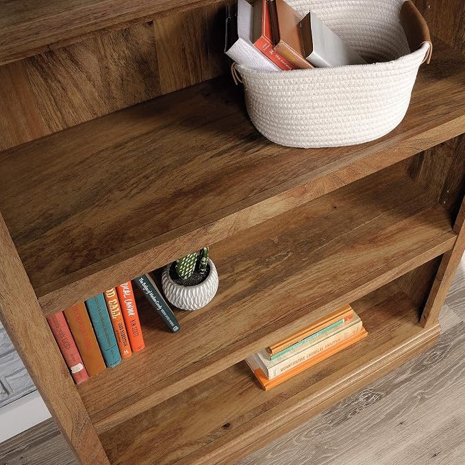 Sauder Miscellaneous Storage 3-Shelf Bookcase/ Book shelf, Sindoori Mango finish - Image 10