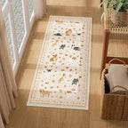 DUKINO 2x4 Rug Runner, Washable Dog Bathroom Rug Soft Non Slip Beige Yellow | - Image 5