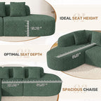 114 Inch Boneless Couches for Living Room, Modern Modular Sectional Sofa - Image 5