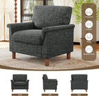 Mid Century Modern Accent Chair, Chenille Comfy Living Room Arm Chairs - Image 9