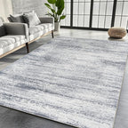 8x10 Washable Area Rugs for Living Room, Dining Room | Minimal, Ultra Soft Faux by Srugn