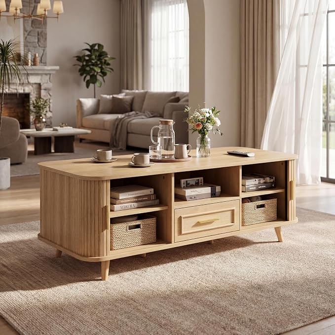 Merax Mid Century Modern Coffee Table - Image 3
