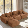 122" L Shaped Convertible Modular Couch, Cloud Couch Sectional by Nebuaegis