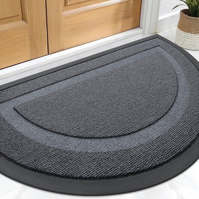 OLANLY Half Circle Front Door Mat Outside 71x23 All-Season Rubber Doormat | by OLANLY