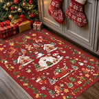 2x3 Christmas Cute Area Rug : Non-Slip Washable Winter Holiday Indoor Doormat - Image 5