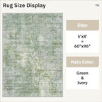 Soalmost Abstract Rug 5x8 Washable Area Rugs - Image 5