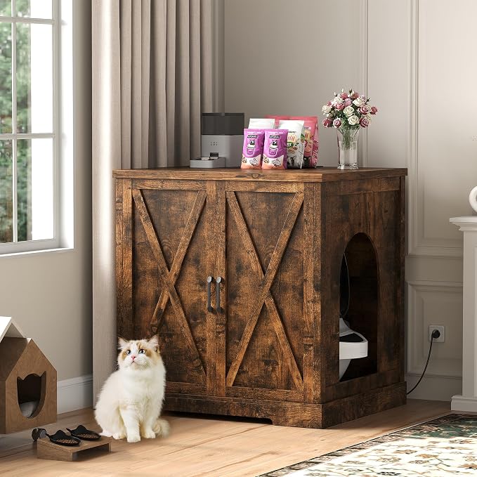 Heybly Litter Box Enclosure, Large Robot Cabinet - Image 2