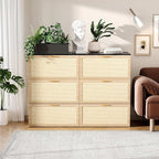 VINGLI Full Size Rattan Murphy Bed - Image 9