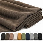Mini Chenille Linen Blend Upholstery Fabric by the Yard, 57 Inch Wide Soft by Laklinlin