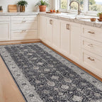 Washable 3x7 Entryway Runner Rug: Farmhouse Wide Kitchen Rug Soft Water - Image 9