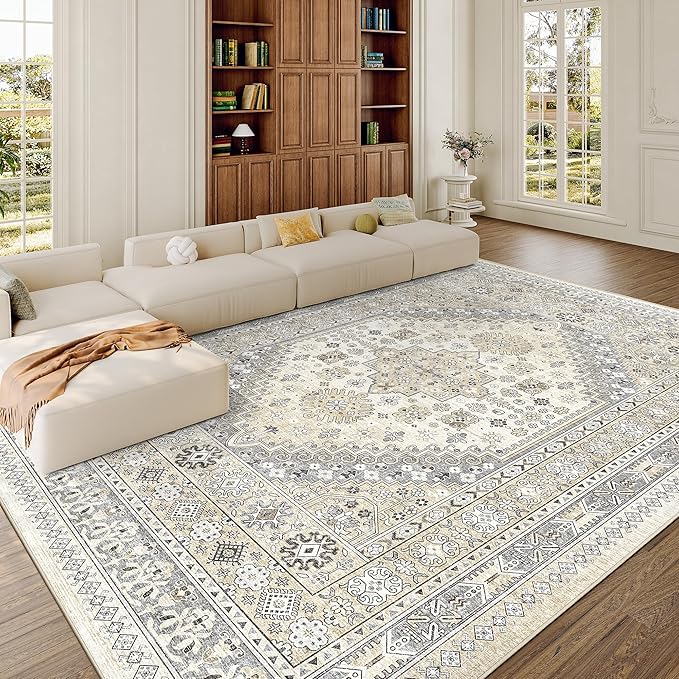 8x12 Area Rugs for Living Room, Large Washable Rug, Dining Room, Low Pile - Image 4