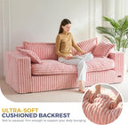 MAXYOYO 76" Bean Bag Sofa Couch, Loveseat Boneless Couch in a Box, Upholstered - Image 7
