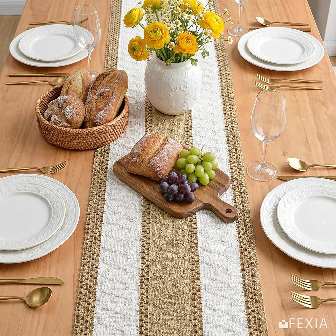FEXIA Boho Table Runner with Tassels - Image 3