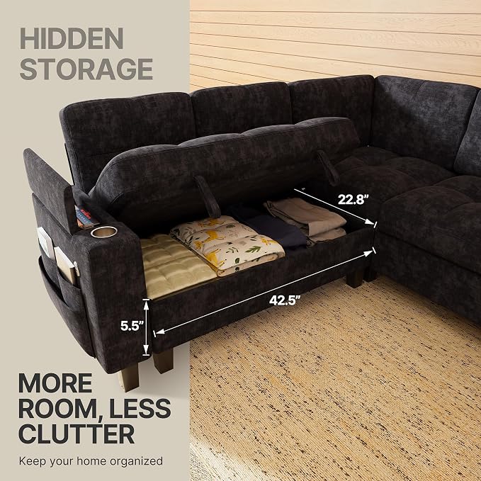 Marsail 84.6" Sectional Sleeper Sofa - Image 4